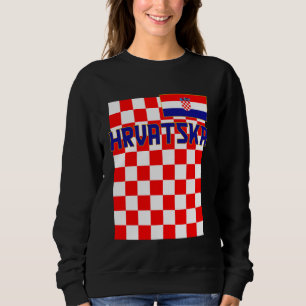 Hrvatska, Kroatien, Hrvatska zastava, Kroatische P Sweatshirt
