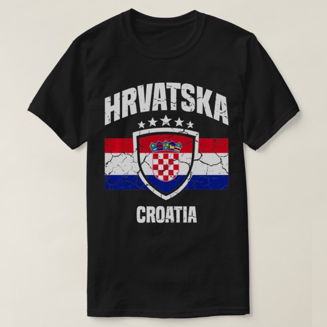 Hrvatska Kroatien Kroatien Kroatien  T-Shirt (Design vorne)