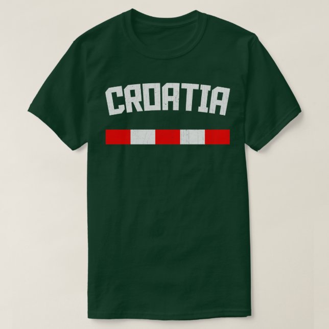 Hrvatska Kroatisch Vintage Stilgestaltung T-Shirt (Design vorne)