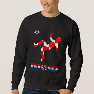 Hrvatska Kroatische Fußball Kroatien Kroatische Fu Sweatshirt