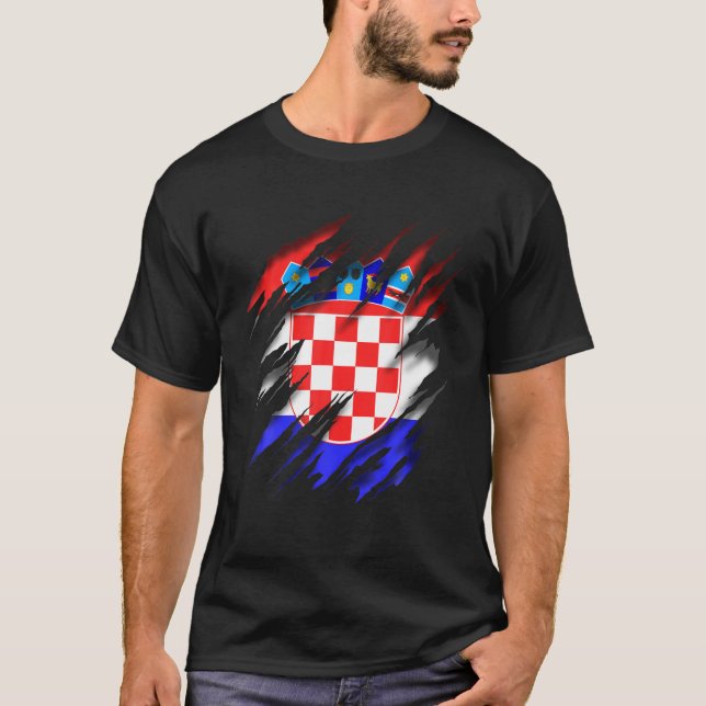 Hrvatska Love Croatia Flag T-Shirt (Vorderseite)