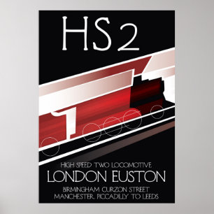 HS2 Vintage-Zugposter, Poster