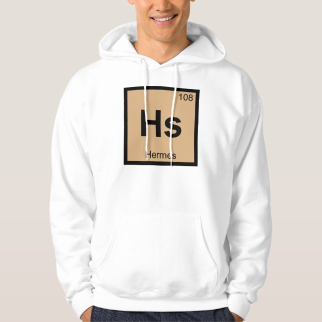 Hs - Hermes God Chemistry Periodisches Tabellensym Hoodie (Vorderseite)