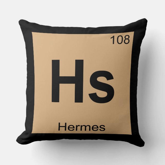 Hs - Hermes God Chemistry Periodisches Tabellensym Kissen (Vorderseite)