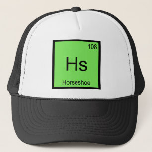 Hs - Hufeisen Chemie-Element-Symbol Glücksshirt Truckerkappe