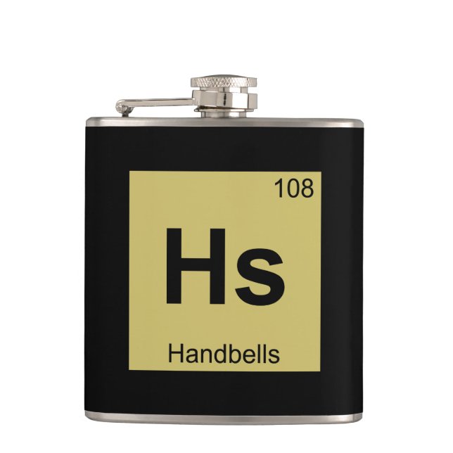 Hs - Schlagzeug Chemische Chemie - Periodische Tab Flachmann (Vorderseite)