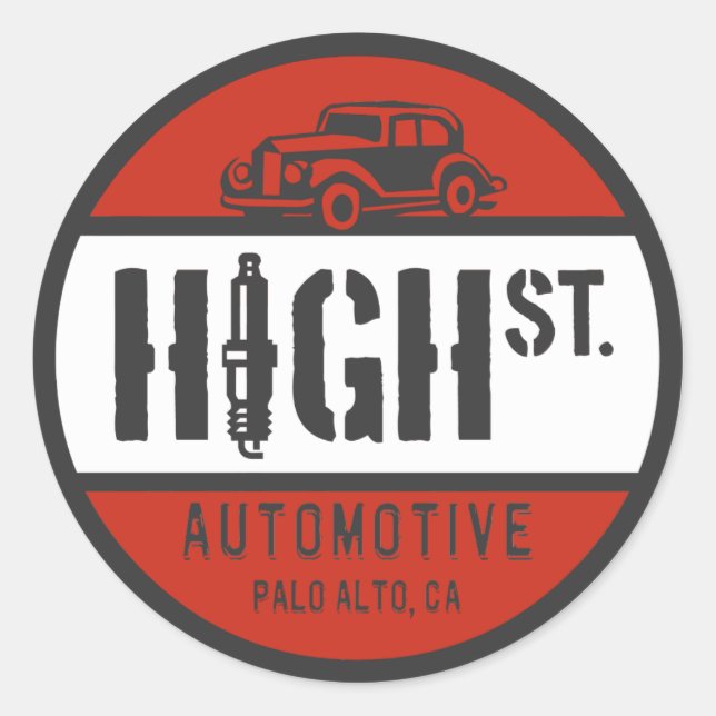 HSA Logo Runder Aufkleber (Vorderseite)