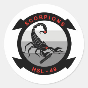 HSL-49-Skorpione Runder Aufkleber