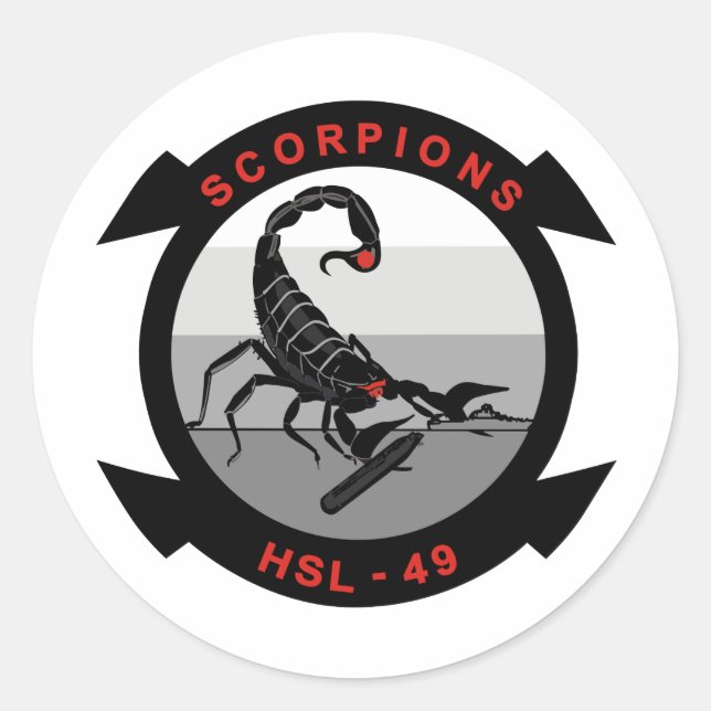 HSL-49-Skorpione Runder Aufkleber (Vorderseite)