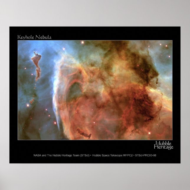 HST Keyhole Nebula Poster (Vorne)