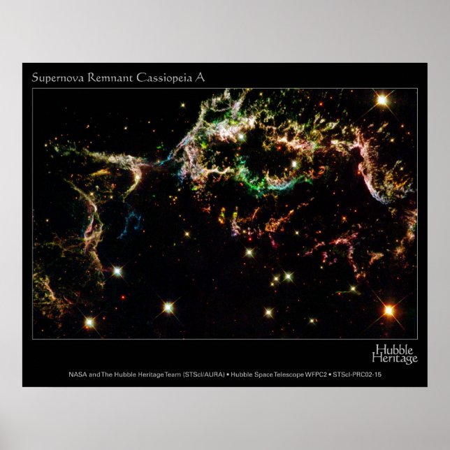 HST Supernova Remnant Cassiopeia A Poster (Vorne)