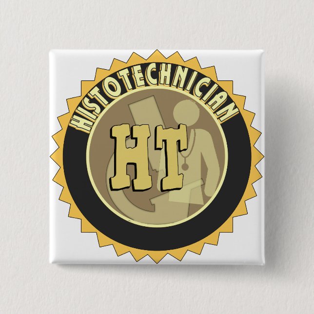HT ABZEICHEN HISTOTECHNICIAN HISTOLOGY TECH LOGO BUTTON (Vorderseite)