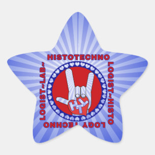 HTC HISTOTECHNOLOGIST SPECIALIST LOGO SQUARE LABRA Stern-Aufkleber