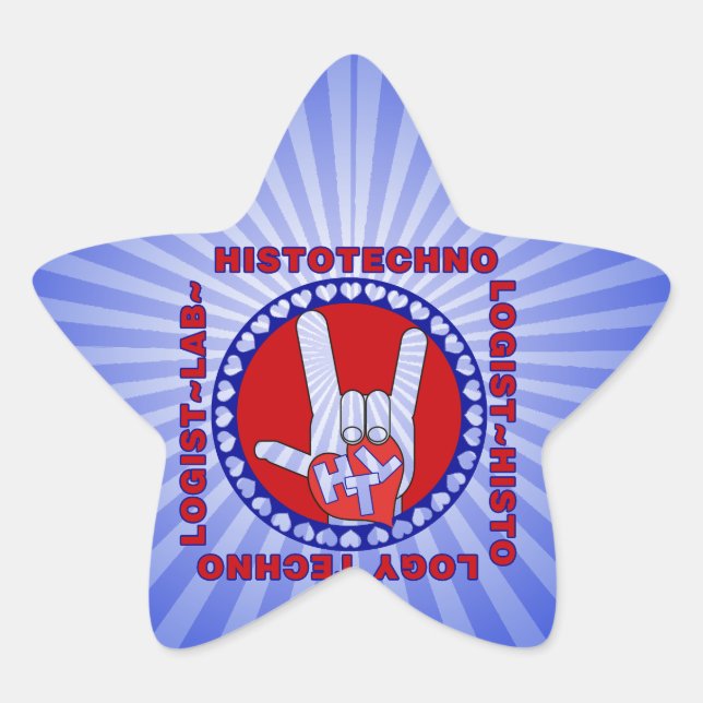 HTC HISTOTECHNOLOGIST SPECIALIST LOGO SQUARE LABRA Stern-Aufkleber (Vorderseite)