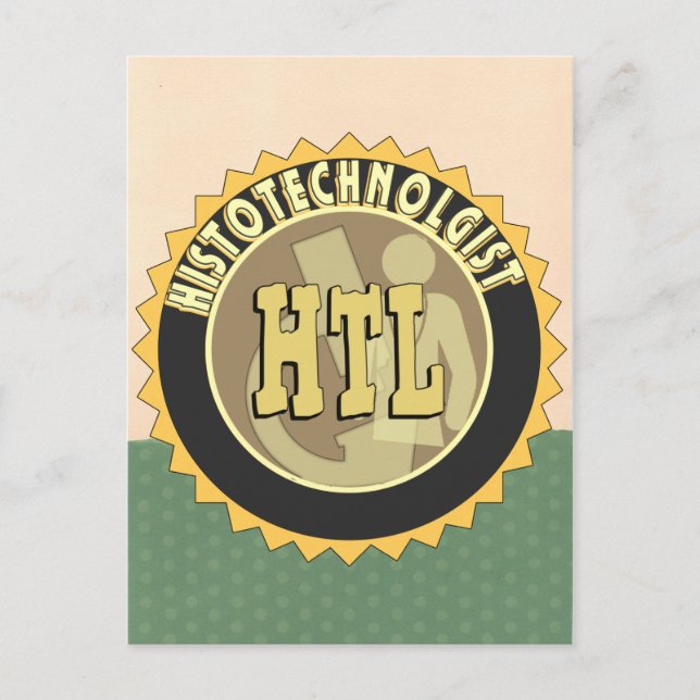 HTL ABZEICHEN HISTOTECHNOLOGIST HISTOLOGIE POSTKARTE (Vorderseite)