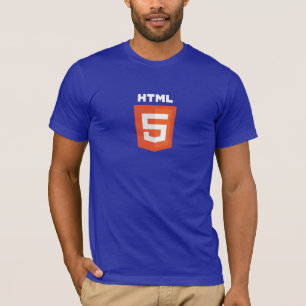 HTML5 dunkelblauer T - Shirt