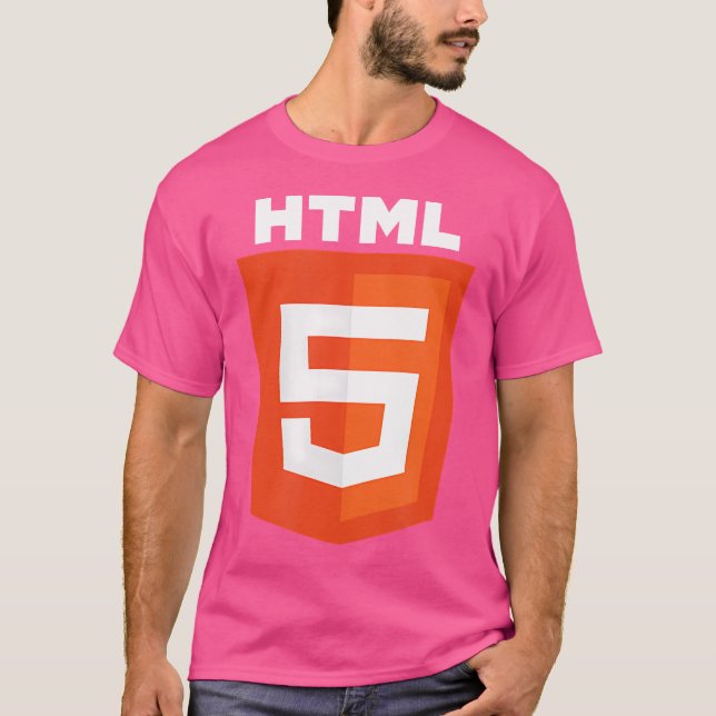 Html5 Html Logo Web Programmer Nerd Funny Computer T-Shirt (Vorderseite)