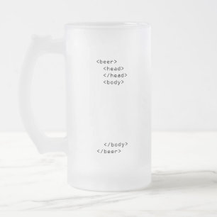 HTML-Bier-Tasse Mattglas Bierglas