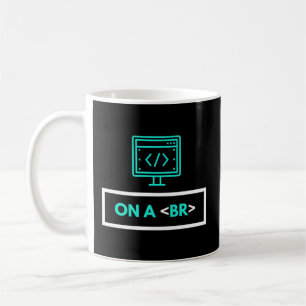 HTML-Code-Computerprogramm Iâ€™M für eine durchbre Kaffeetasse