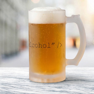 HTML-Eingabe Alkohol Mattglas Bierglas