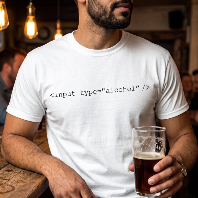 HTML-Input-Alkohol T-Shirt (Von Creator hochgeladen)