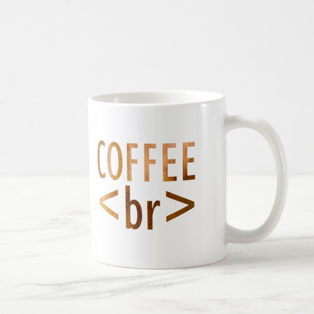 HTML-Kaffeepause-Aquarell-Typografie-lustiger Code Tasse (Rechts)