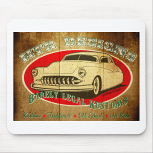 HTR Designs Barely Legal Kustoms Garage Mousepad