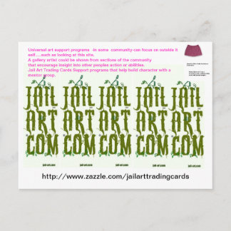 http://www.zazzle.com/jailarttradingcards postkarte