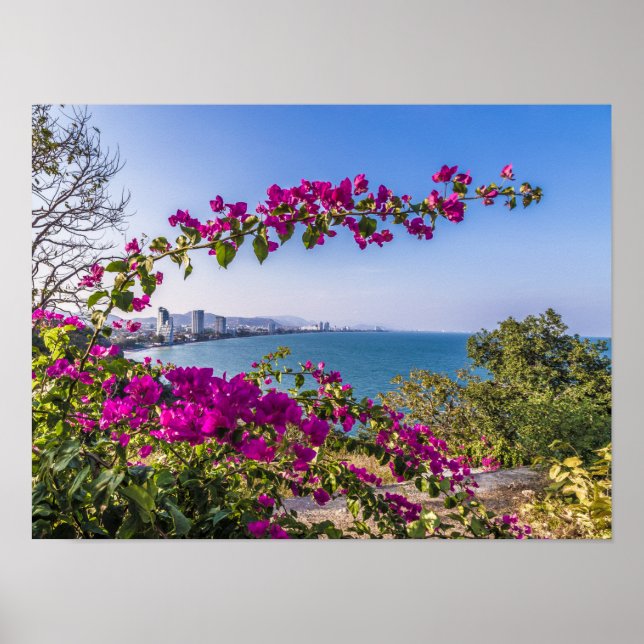 Hua Hin Skyline von Khao Takiab Temple Geschenk Poster (Vorne)