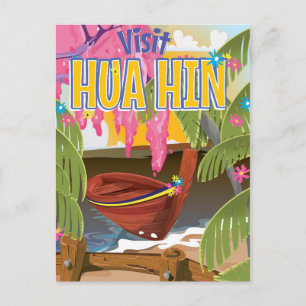 Hua Hin Thailand Reiseplakat Postkarte