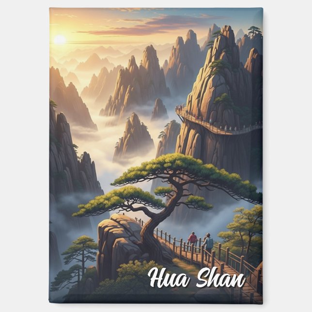 Hua Shan Mountain China Magnet (Vorderseite)