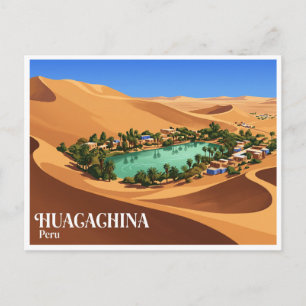 Huacachina-Lagune und Dünen Ica Peru Postkarte