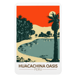 Huacachina Peru Reisen Vintag Magnet