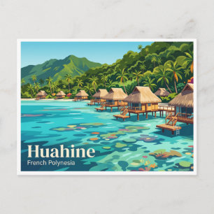 Huahine Lagune Fare Französisch-Polynesien Postkarte