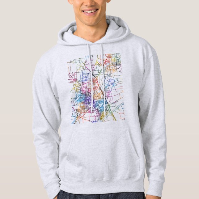 Huai'an China City Map Hoodie (Vorderseite)