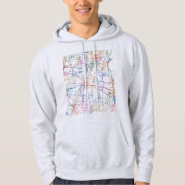 Huaibei China City Map Hoodie