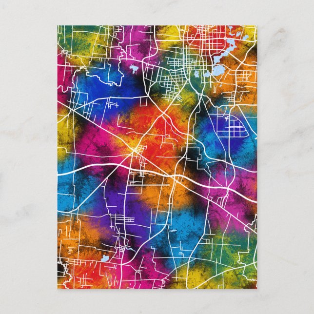 Huaibei China Stadtkarte Postkarte (Vorderseite)