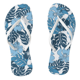 Huakini Bay Hawaii Hibiskus Vintag Floral Flip Flops