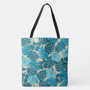 Huakini Bay Hawaiian Hibiskus Vintag Beach Bag