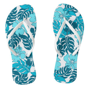 Huakini Bay Hawaiianischer Hibiskus Vintage-Blumen Flip Flops