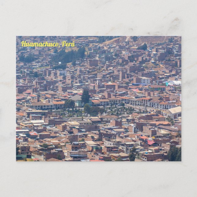 Huamachuco, Peru, Stadtansicht Postkarte (Vorderseite)
