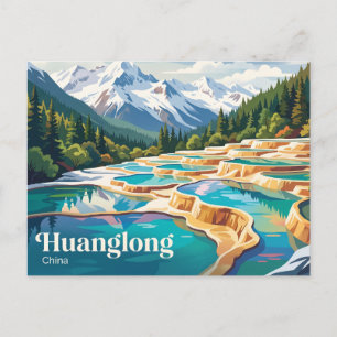 Huanglong Sehenswürdigkeiten und historisches Gebi Postkarte
