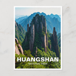 Huangshan National Park China Travel Postkarte