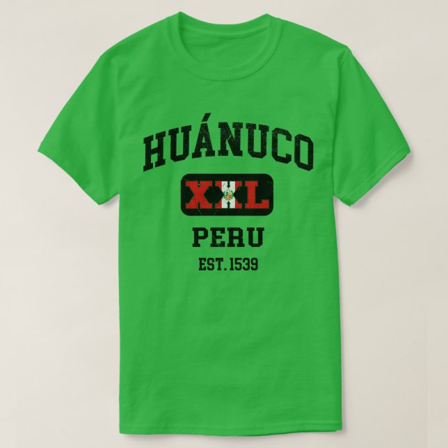 Huanuco Peru XXL Athletic Design T-Shirt (Design vorne)