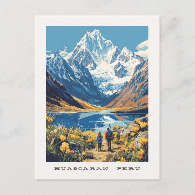 Huascaran Peru Travel Postkarte (Vorderseite)