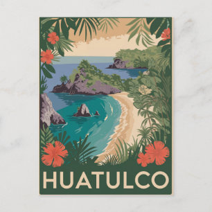 Huatulco Mexiko Vintage Postkarte