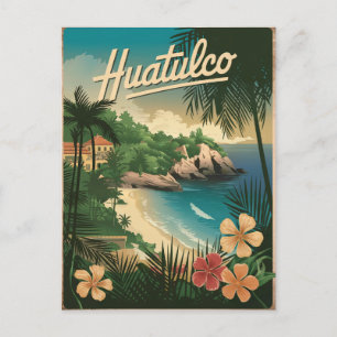 Huatulco Mexiko Vintage Postkarte