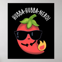 Hubba-hubba-nero Funny Habanero Pun Dark BG