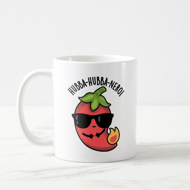 Hubba-hubba-nero Funny Habanero Pun Kaffeetasse (Links)