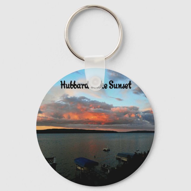 Hubbard Lake Michigan Schlüsselanhänger (Vorderseite)